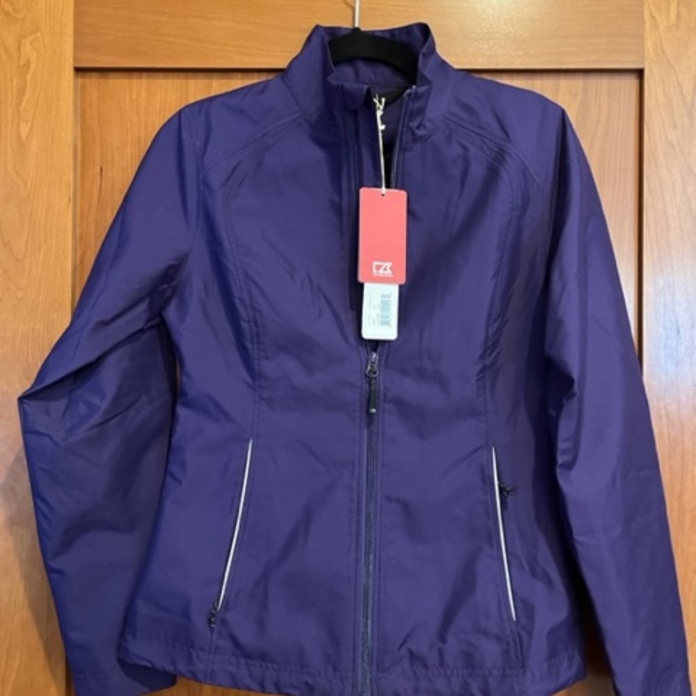 Cutter & Buck Womens CB WeatherTec Beacon Full Zip Jacket Purple NWT XS